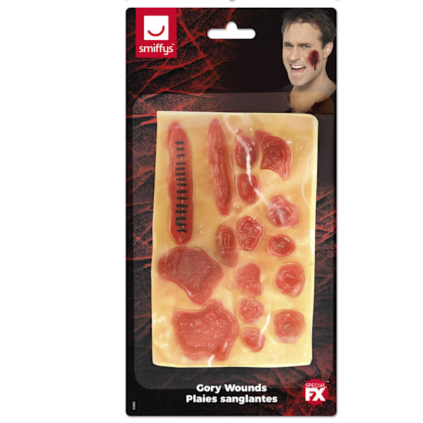 Smiffys Läskig Sår Halloween Kostym Smink (12-pack) One S Red One Size