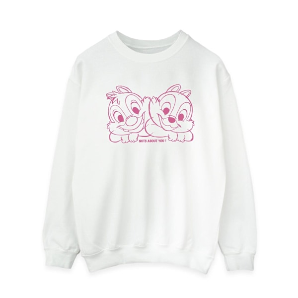 Disney Dam/Kvinnor Chip ´n´ Dale Nuts About You Sweatshirt XL White XL