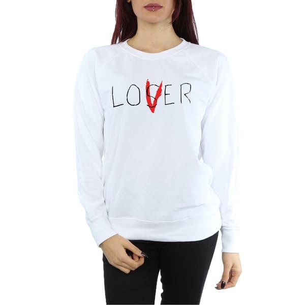 It Dam/Dam Loser Lover Heather Sweatshirt S Vit White S
