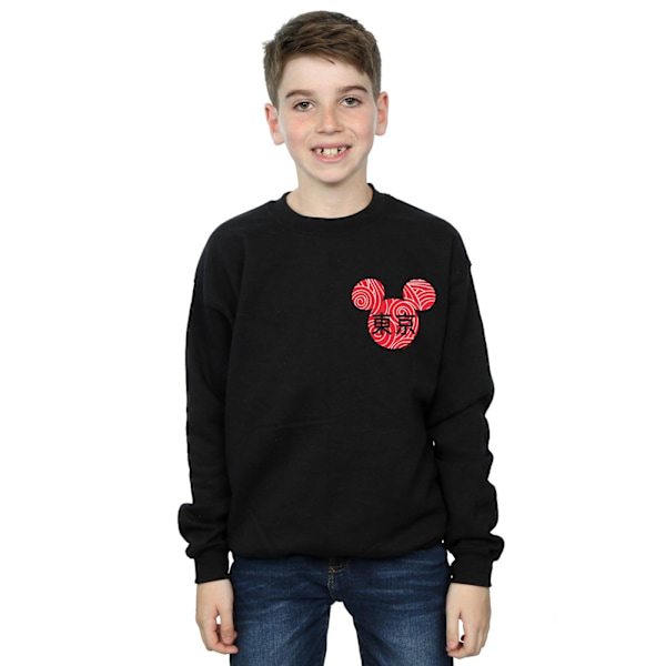 Disney Boys Mickey Mouse Symbol Sweatshirt 7-8 år Svart Black 7-8 Years