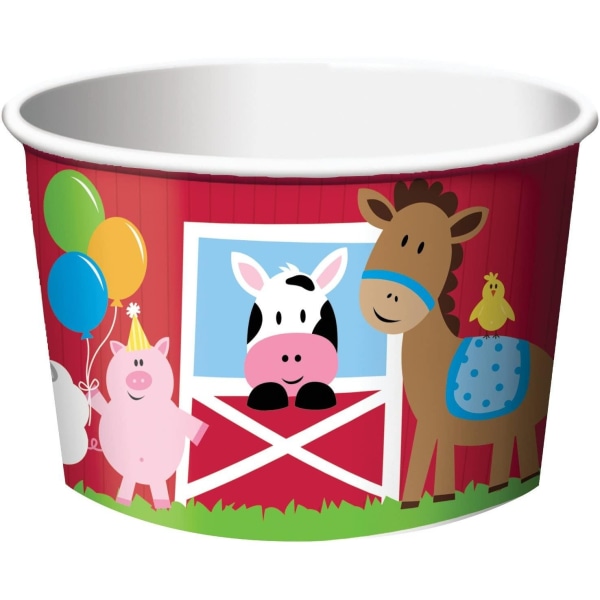 Kreativt festpapper Farm Animals Treat Cup (pack med 6) One Siz Red/Multicoloured One Size