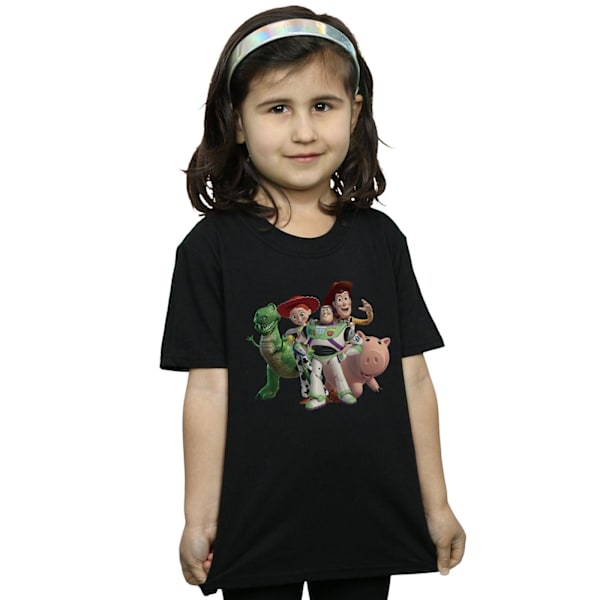 Disney Girls Toy Story 4 Group Bomull T-shirt 12-13 år Svart Black 12-13 Years