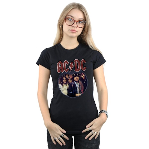 AC/DC Dam/Kvinnor Highway To Hell Cirkel Bomull T-shirt S Bla Black S