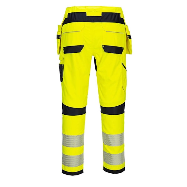 Portwest PW3 FR Varsel Modaflame Hölsterfickabyxor 3 för män Yellow/Black 36R
