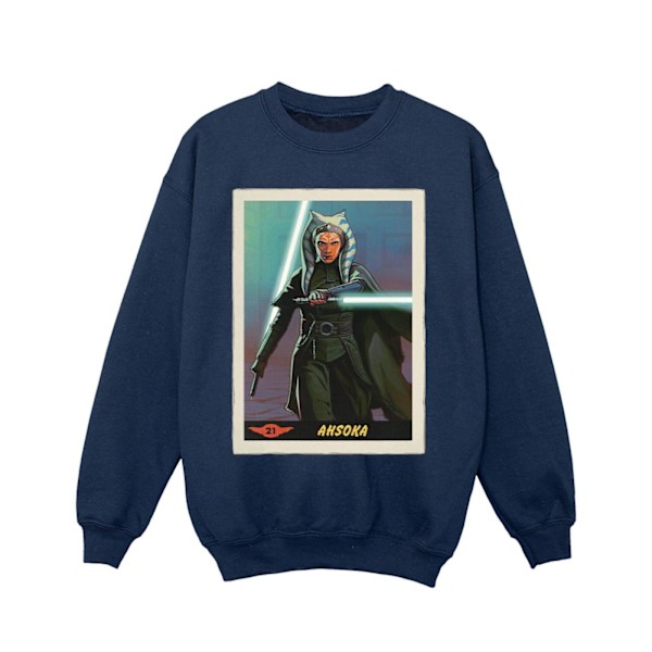 Star Wars Girls The Mandalorian Ahsoka Sweatshirt 12-13 år N Navy Blue 12-13 Years