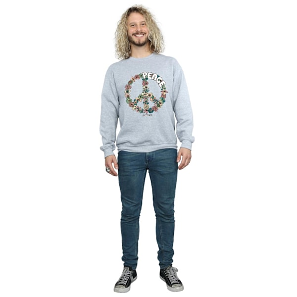 Woodstock Mens Floral Peace Sweatshirt 3XL Sports Grey Sports Grey 3XL