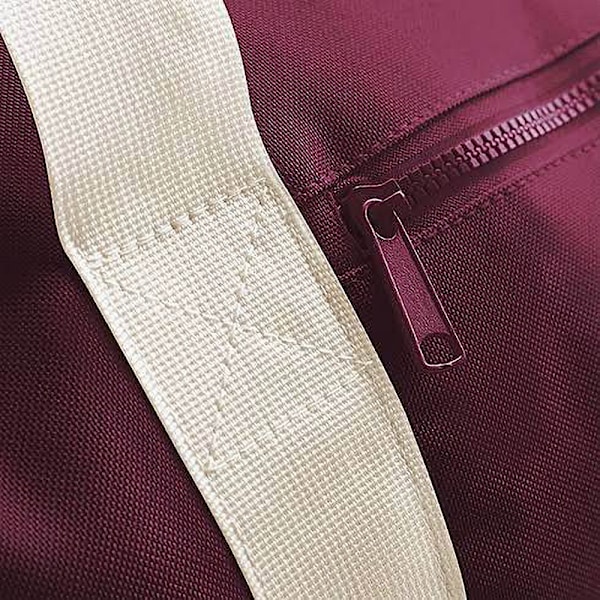 Bagbase Plain Varsity Barrel / Duffle Bag (20 Liter) One Size Burgundy/Off White One Size