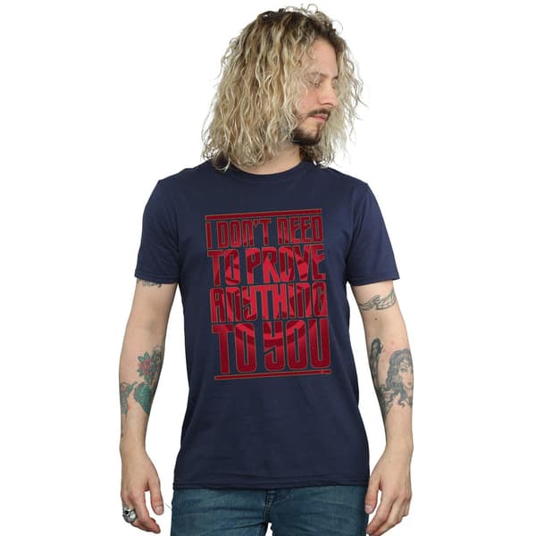 Marvel Herr Captain Marvel Prove Anything T-shirt L Marinblå Navy Blue L