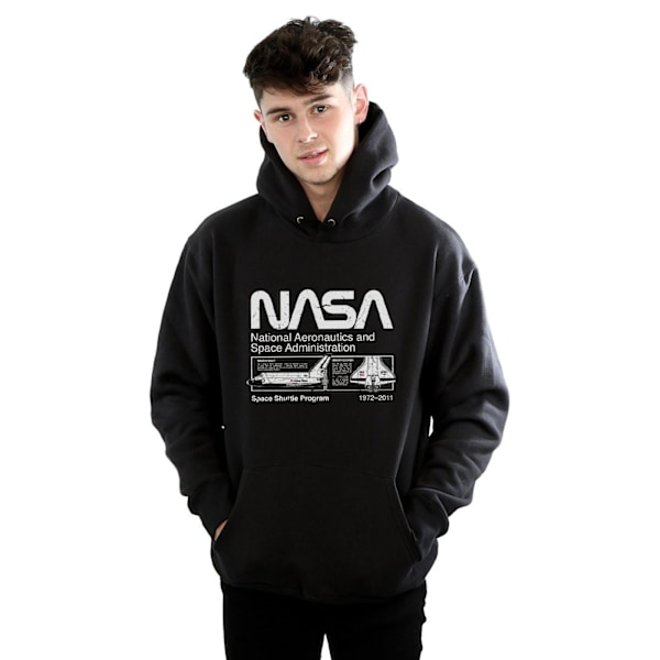 NASA Herr Space Shuttle Hoodie S Svart Black S