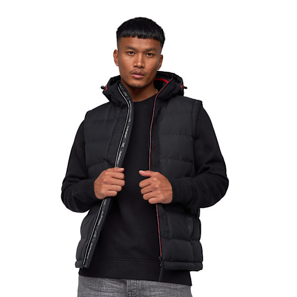 Crosshatch Herr Kampnew Embosserad Väst L Svart Black L