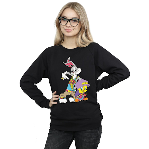 Looney Tunes Dam/Damer Bugs And Tweety Hip Hop Sweatshirt L Black L