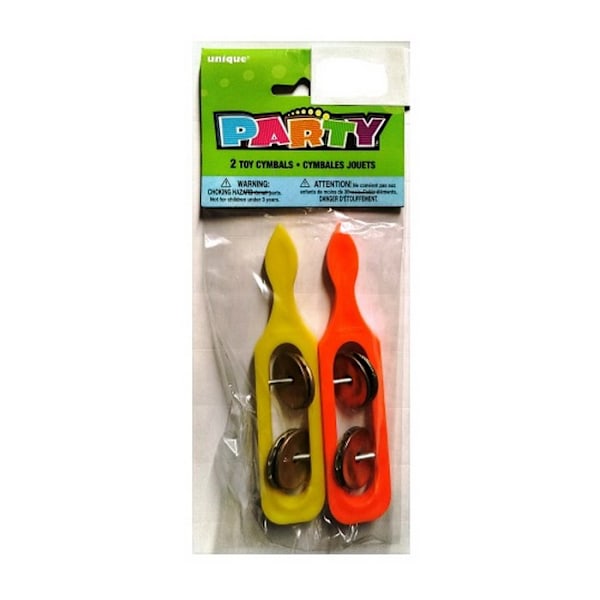 Unika partyleksakscimbals (2-pack) En storlek Gul/Orange Yellow/Orange One Size