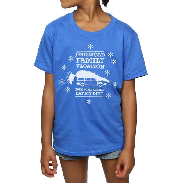 National Lampoon's Christmas Vacation Girls Eat My Dust Bomull Royal Blue 9-11 Years