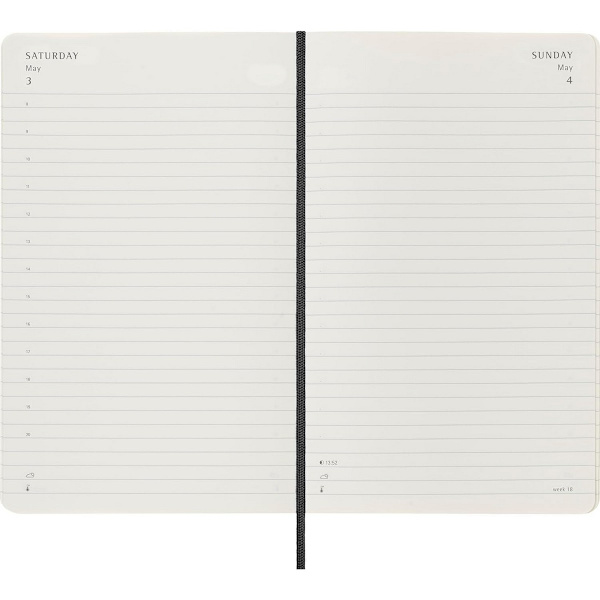 Moleskine 2025 Mjukpärmsplanerare En Storlek Solid Svart Solid Black One Size
