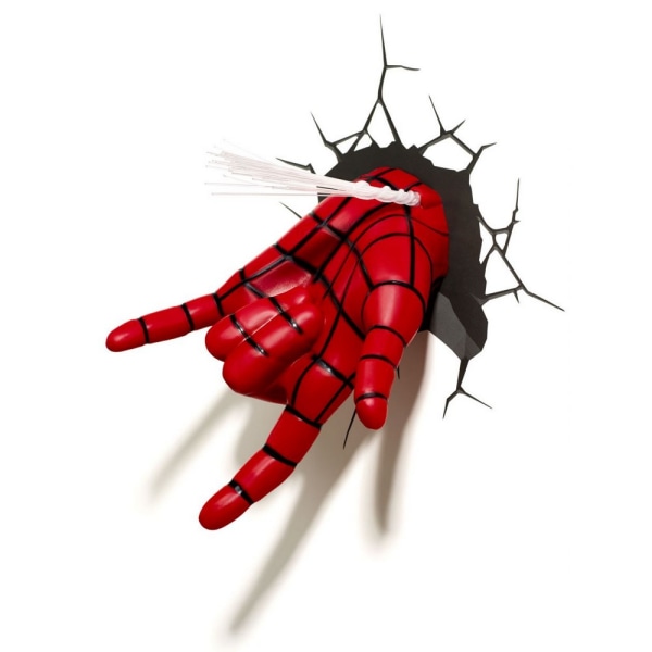 Spider-Man Hand Vägglampa 20cm x 14cm x 13cm Röd/Svart Red/Black 20cm x 14cm x 13cm