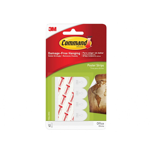 Command Poster Strips (12-pack) One Size Multi Colour Multi Colour One Size