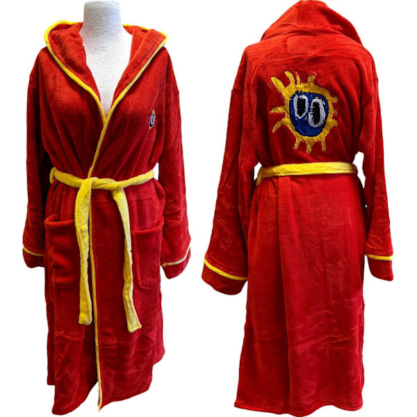 Primal Scream Unisex Adult Screamadelica Robe S-M Röd/Gul Red/Yellow S-M