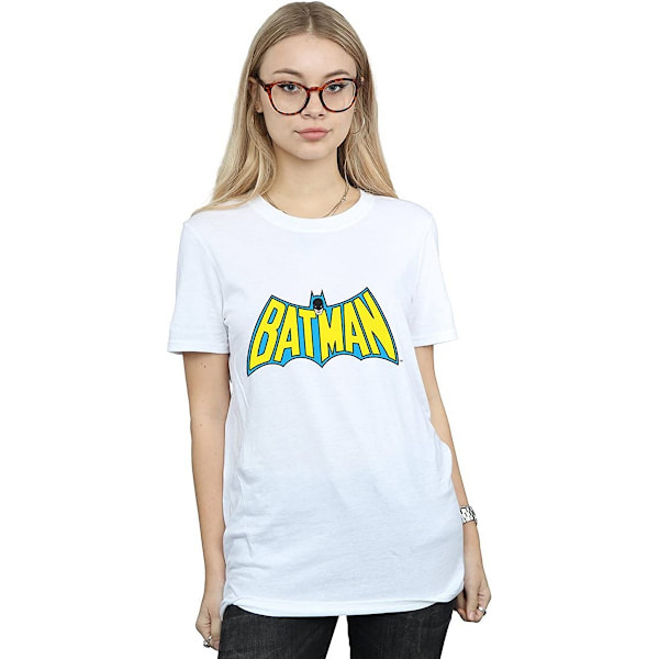 Batman Dam/Dam Retro Logo Bomull Boyfriend T-shirt S Vit White S