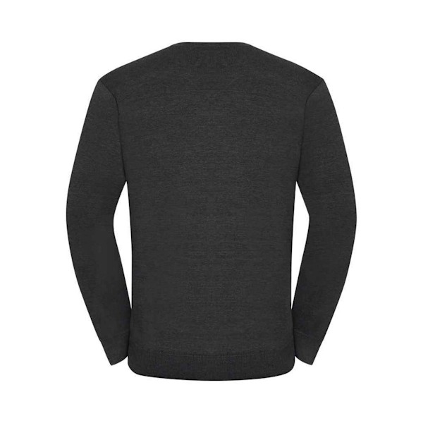 Russell Collection Herr Bomull Akryl V-ringad Sweatshirt S Char Charcoal Marl S