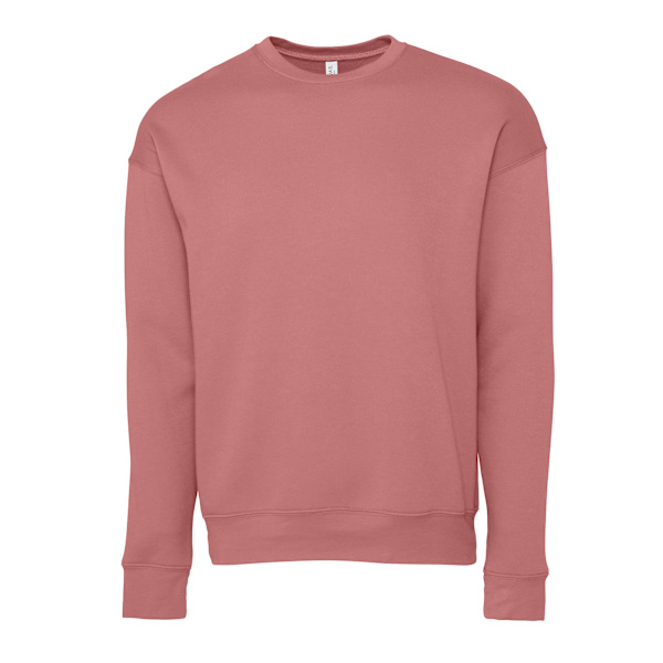 Bella + Canvas Unisex Vuxen Fleece Drop Shoulder Sweatshirt L M Mauve L