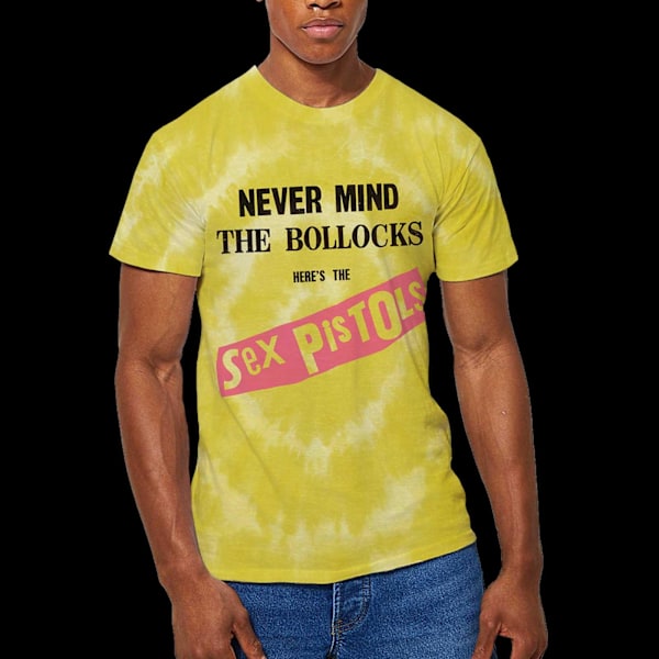 Sex Pistols Unisex Vuxen Never Mind The Bollocks Album Dip Dye Yellow L