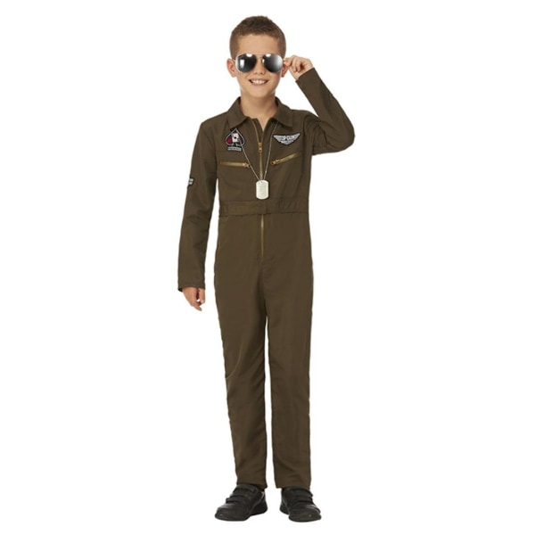 Top Gun: Maverick Pojkar Pilotdräkt Jumpsuit 4-6 År Grön Green 4-6 Years