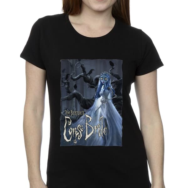 Corpse Bride Dam/Dam Bröllopsklänning Affisch Bomulls T-shirt M Black M