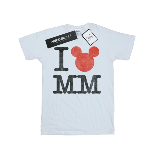 Disney Mens Jag älskar Musse Pigg T-shirt 3XL Vit White 3XL