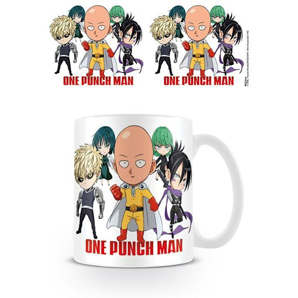 One Punch Man Chibi Mug En Storlek Vit/Flerfärgad White/Multicoloured One Size