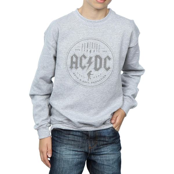 AC/DC Boys Rock N Roll Damnation Svart Sweatshirt 5-6 År Spo Sports Grey 5-6 Years