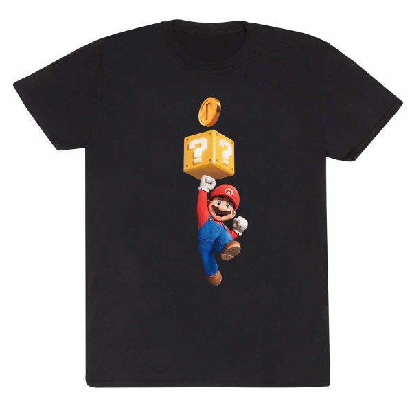 Super Mario Bros Unisex Vuxen Coin T-shirt S Svart Black S