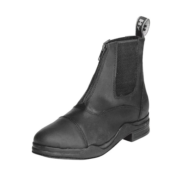 HyLAND Dam/Dam Wax Läder Zip Jodhpur Boot UK 8 Svart Black UK 8