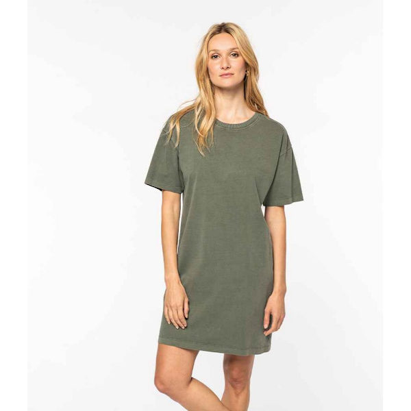 Native Spirit Dam/Dam T-shirtklänning L Organic Khaki Organic Khaki L