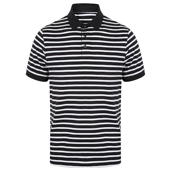 Front Row Unisex Vuxen Randig Jersey Polotröja S Marinblå/Vit Navy/White S