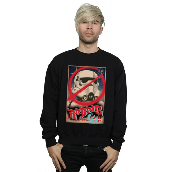 Star Wars Herr Rebels Poster Sweatshirt L Svart Black L
