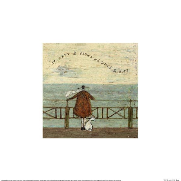 Sam Toft It Ebbs & Flows And Comes & Goes... Tryck 30cm x 30cm Blue/Brown/Beige 30cm x 30cm