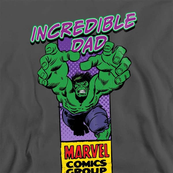 Marvel Comics Herr Incredible Dad Hulk Corner Box Heather Fars Dag Dark Heather M