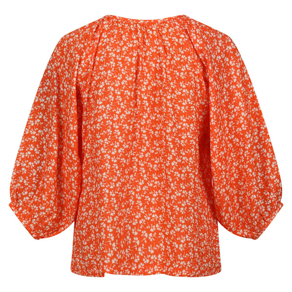 Regatta Dam/Kvinnor Orla Kiely Parsley Tie Neck Blus 12 UK Satsuma 12 UK