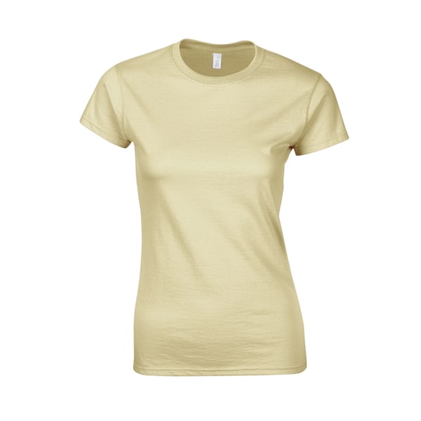 Gildan Dam/Dam Softstyle Ringspun Bomull T-shirt M Sand Sand M