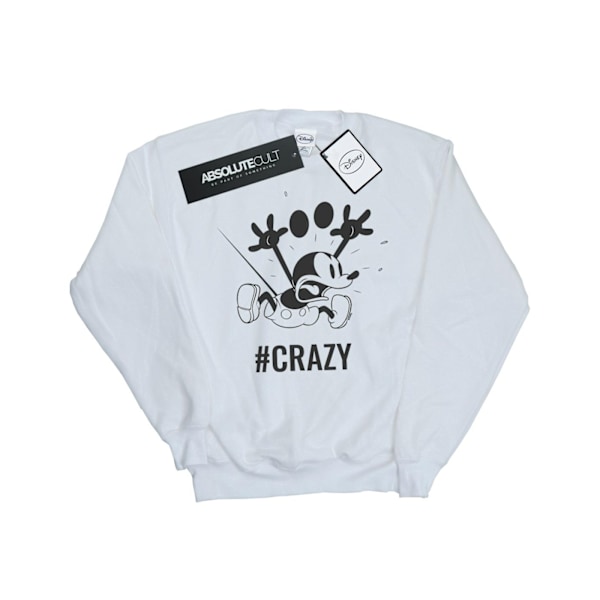 Disney Boys Mickey Mouse #Crazy Sweatshirt 9-11 år Vit White 9-11 Years