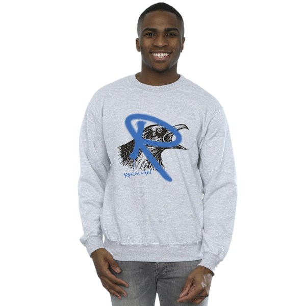 Harry Potter Herr Ravenclaw Pop Spray Sweatshirt L Sports Grey Sports Grey L