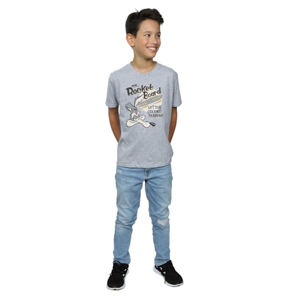 Looney Tunes Boys Wile E Coyote Rocket Board T-Shirt 5-6 år Sports Grey 5-6 Years