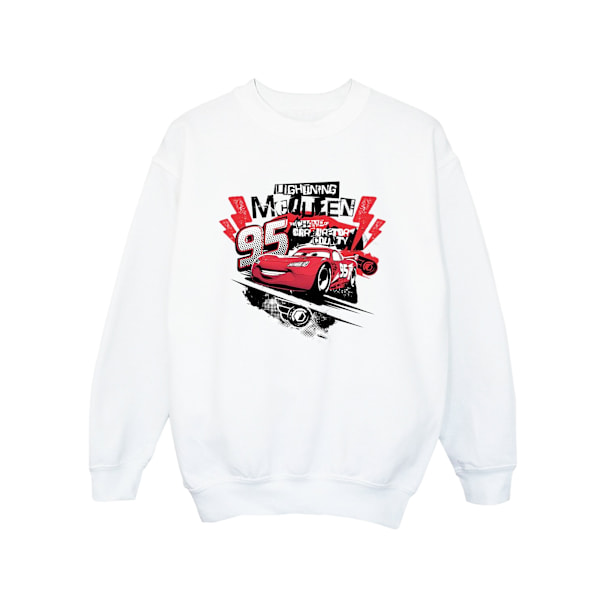 Disney Boys Cars Lightning McQueen Collage Sweatshirt 5-6 år White 5-6 Years