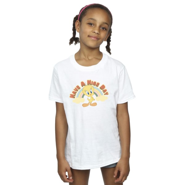 Looney Tunes Girls Have A Nice Day Bomull T-shirt 7-8 år Vit White 7-8 Years