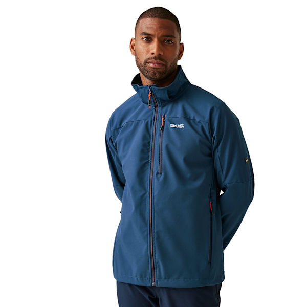 Regatta Arana Vattentät Softshelljacka för Män M Moonlight Den Moonlight Denim/Tangerine Tango M