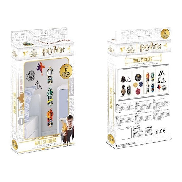 Harry Potter magiska symboler väggklistermärke (förpackning med 17) En storlek M Multicoloured One Size