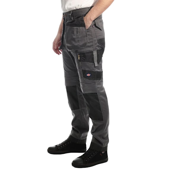 Lee Cooper Herr Stretch Knäskydd Cargo Byxor 40R Grå Grey 40R