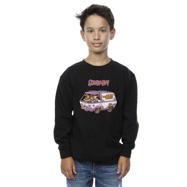 Scooby Doo Boys Mystery Machine Van Sweatshirt 12-13 År Svart Black 12-13 Years