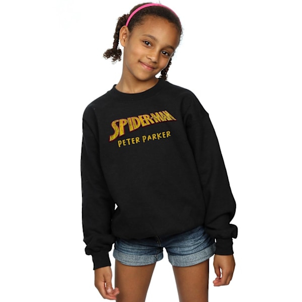 Marvel Girls Spider-Man AKA Peter Parker Sweatshirt 12-13 år Black 12-13 Years