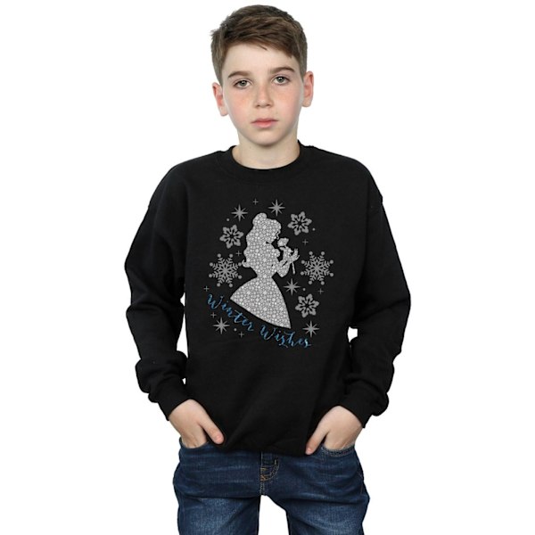 Disney Princess Boys Belle Vinter Silhouette Sweatshirt 9-11 År Black 9-11 Years